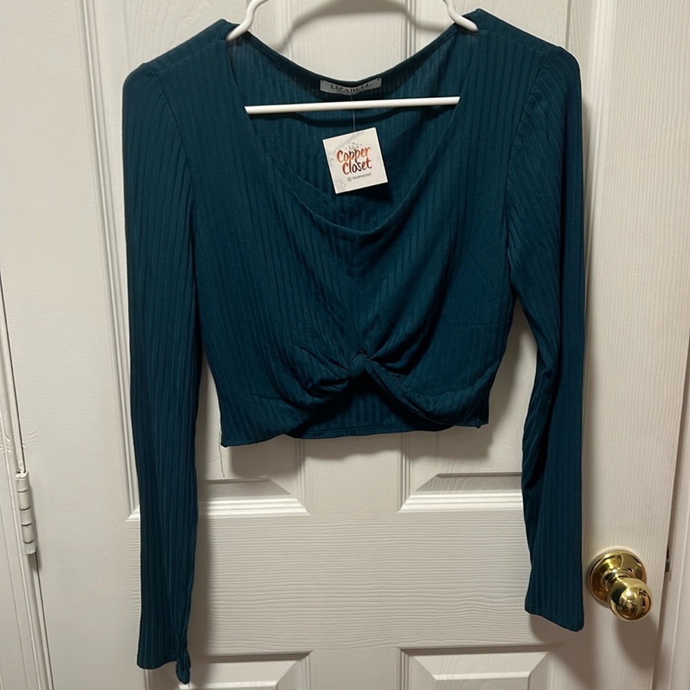 Teal Crop Top